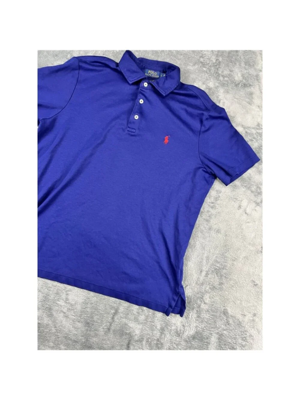 Polo Ralph Lauren Mens Large Polo Shirt Blue Red Horse Logo